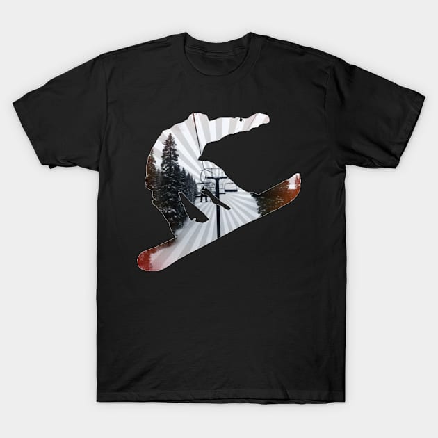 Loveland Snowboarder T-Shirt by technopenguin